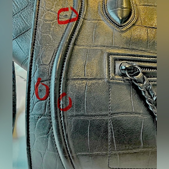 Celine Crocodile Embossed Phantom  / BLACK Medium Rare Edition 100% Authentic - Picture 8 of 15